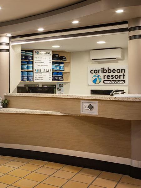 The caribbean resort mooloolaba accommodation reception